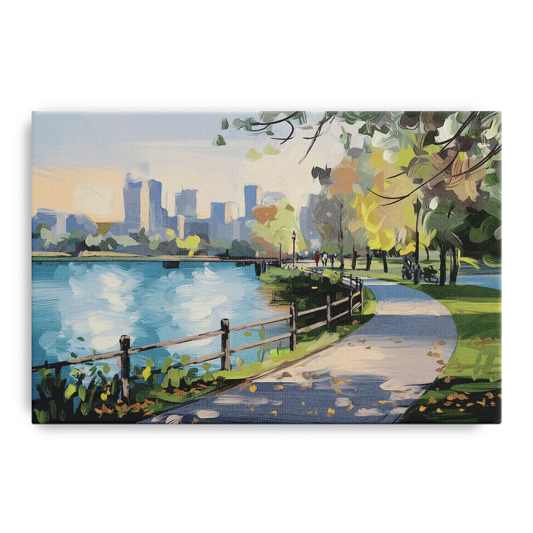 Burlington Lakefront Pathways - Canvas Wall Art