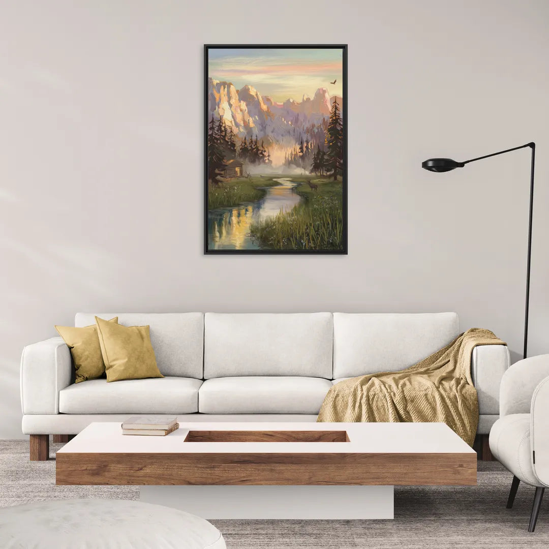 Boise Scenic Outdoors - Living Room Black Frame Canvas