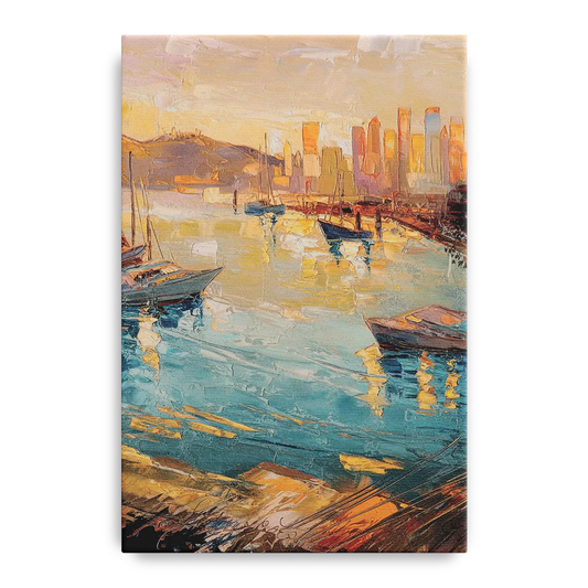 San Diego Harbor View Coastal - Canvas Wall Art