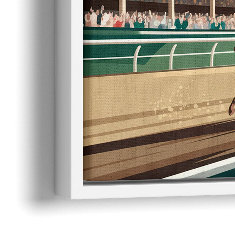 Louisville Churchill Downs Scene - Close-Up White Frame Canvas