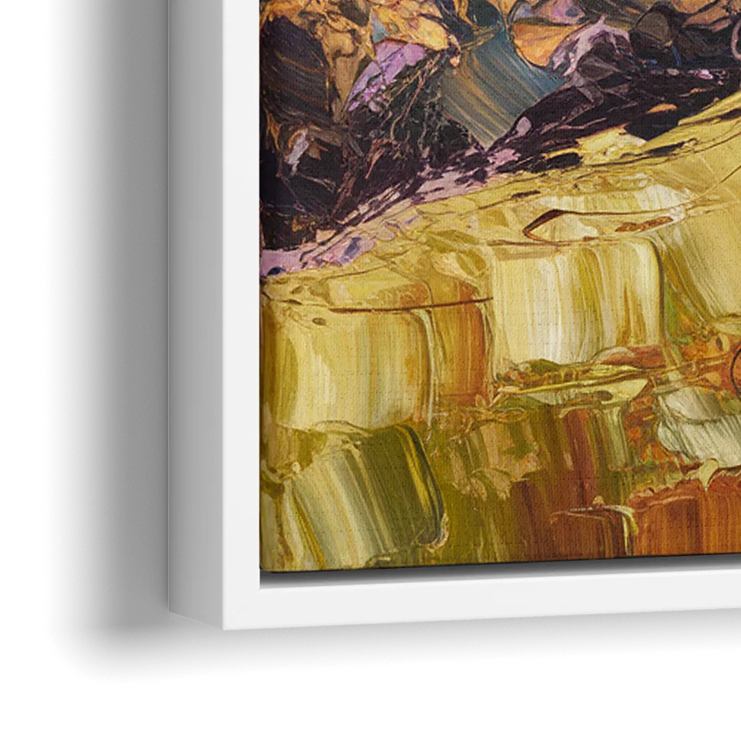Oakland Hills Panorama - Close-Up White Frame Canvas