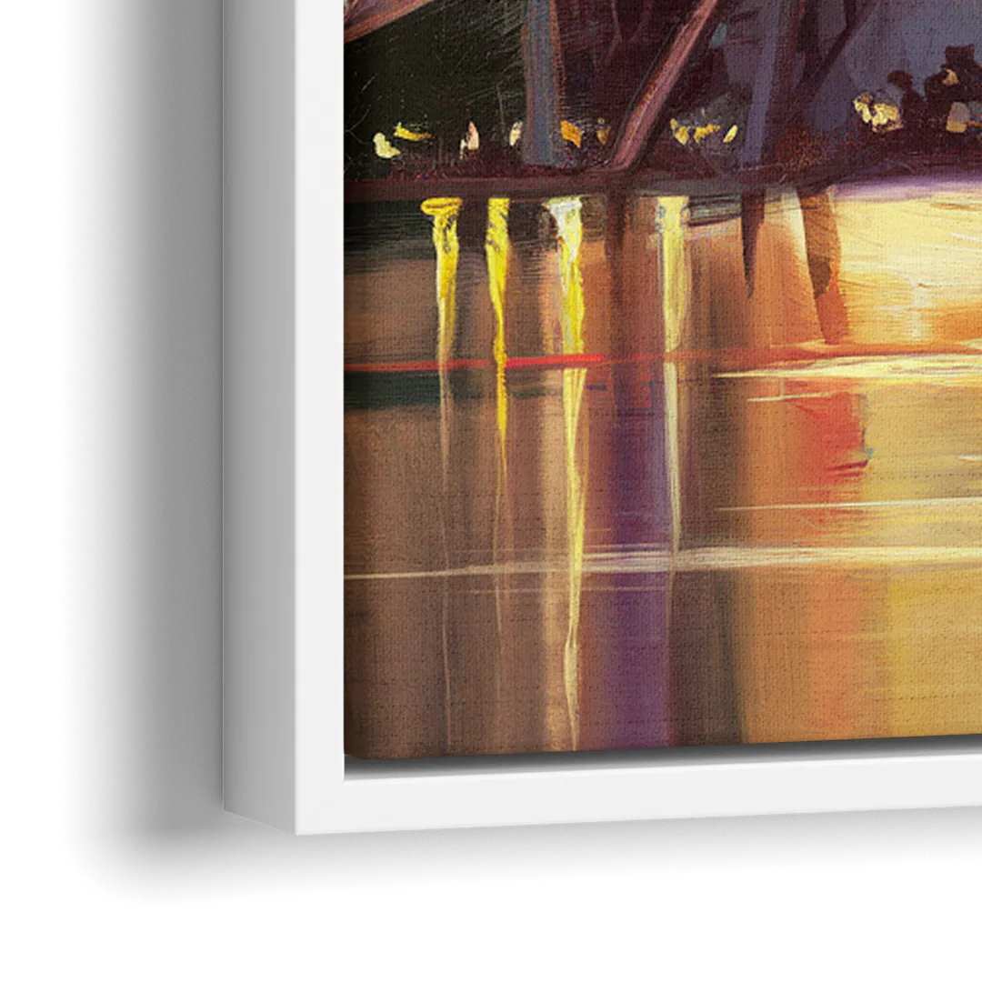 Austin Soaring Bats Scene - Close-Up White Frame Canvas