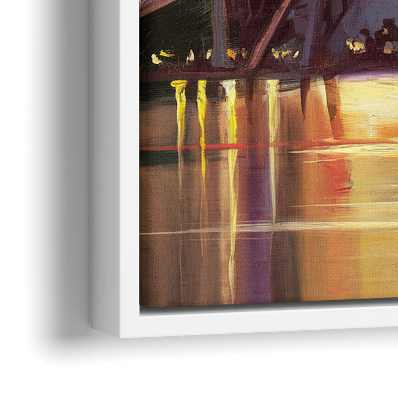 Austin Soaring Bats Scene - Close-Up White Frame Canvas