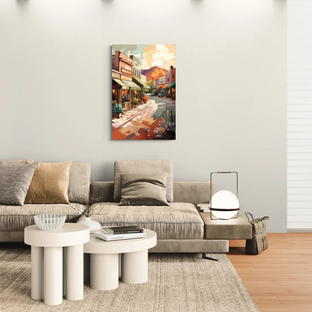 Bisbee Historic Streetscape - Canvas Wall Art Living Room