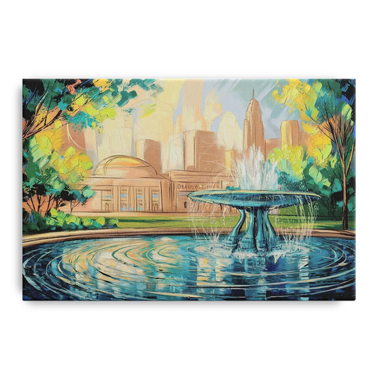 Kansas City Fountains And Parks - Canvas Wall Art
