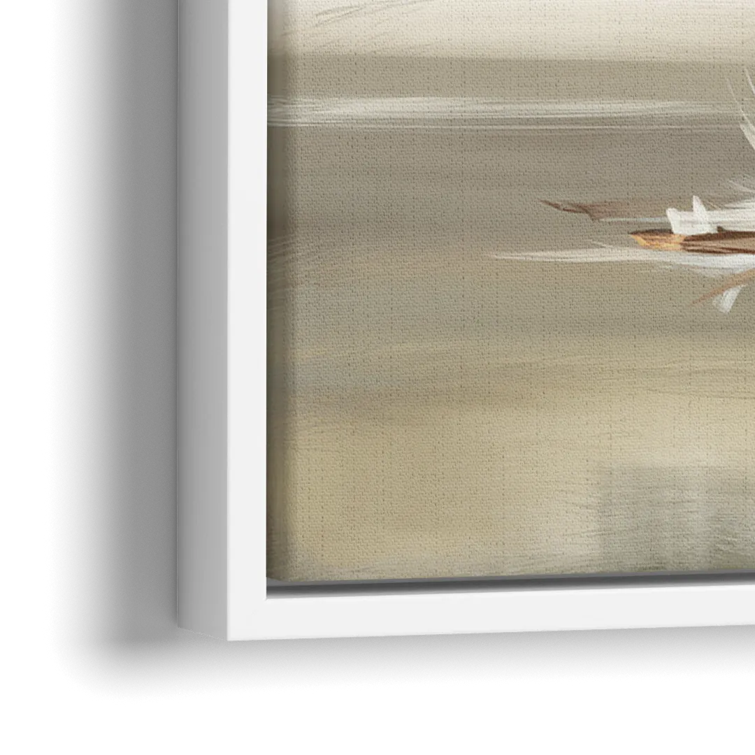 Buffalo Waterfront Serenity - Close-Up White Frame Canvas