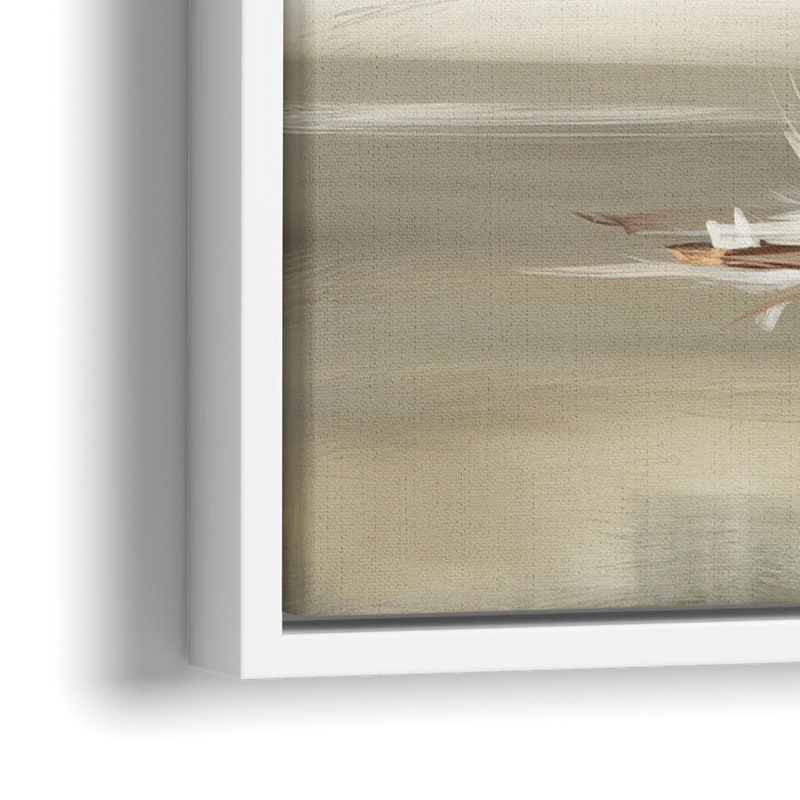 Buffalo Waterfront Serenity - Close-Up White Frame Canvas