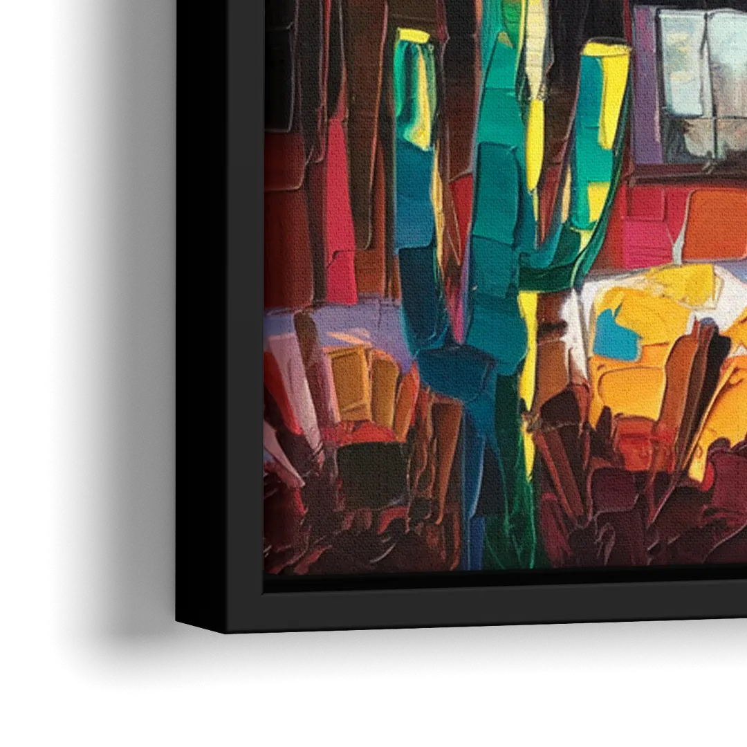 Bisbee Arizona Charm - Close-Up Black Frame Canvas