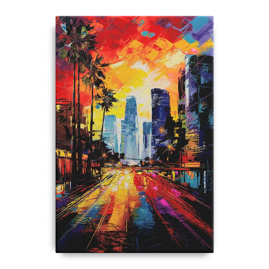 Los Angeles Vibrant Street Art - Canvas Wall Art