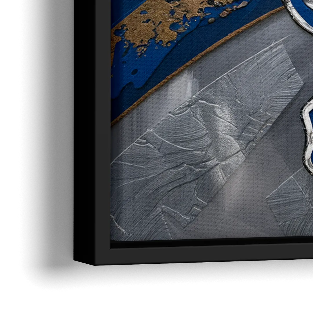 Detroit Lions Football - Close-Up Black Frame Canvas