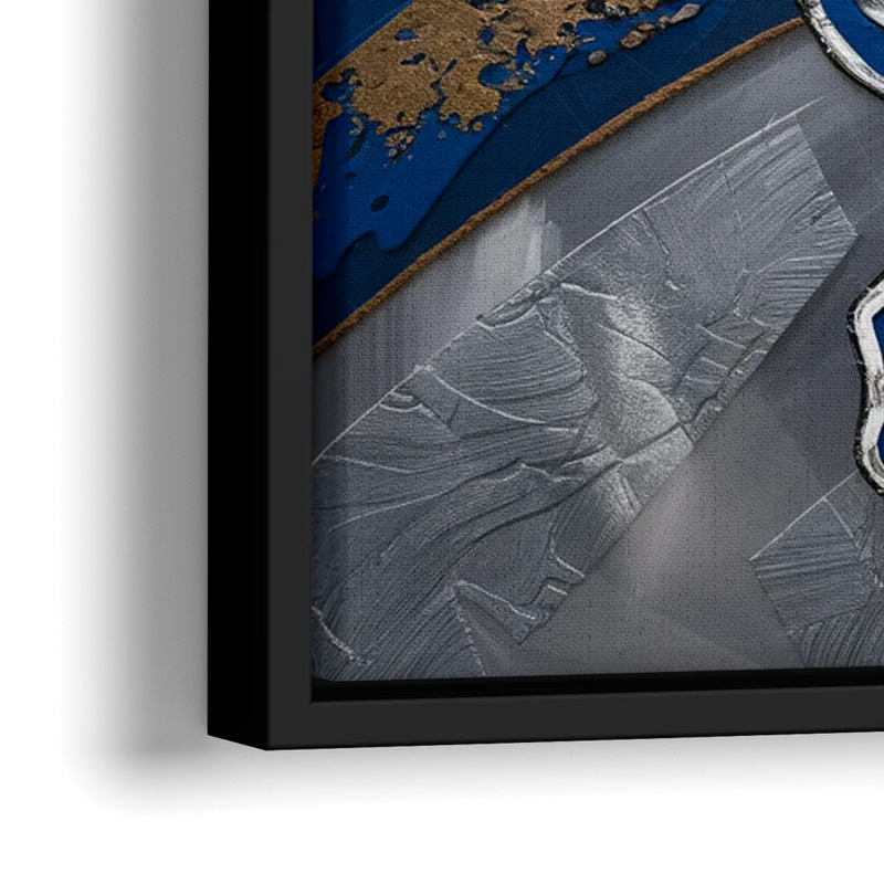 Detroit Lions Football - Close-Up Black Frame Canvas