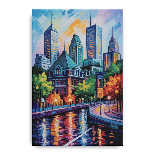 Montreal Cityscape - Canvas Wall Art