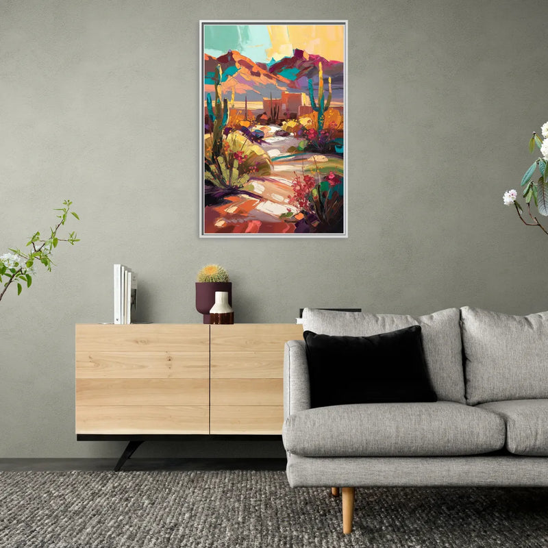 El Paso Borderland Beauty - Living Room White Frame Canvas