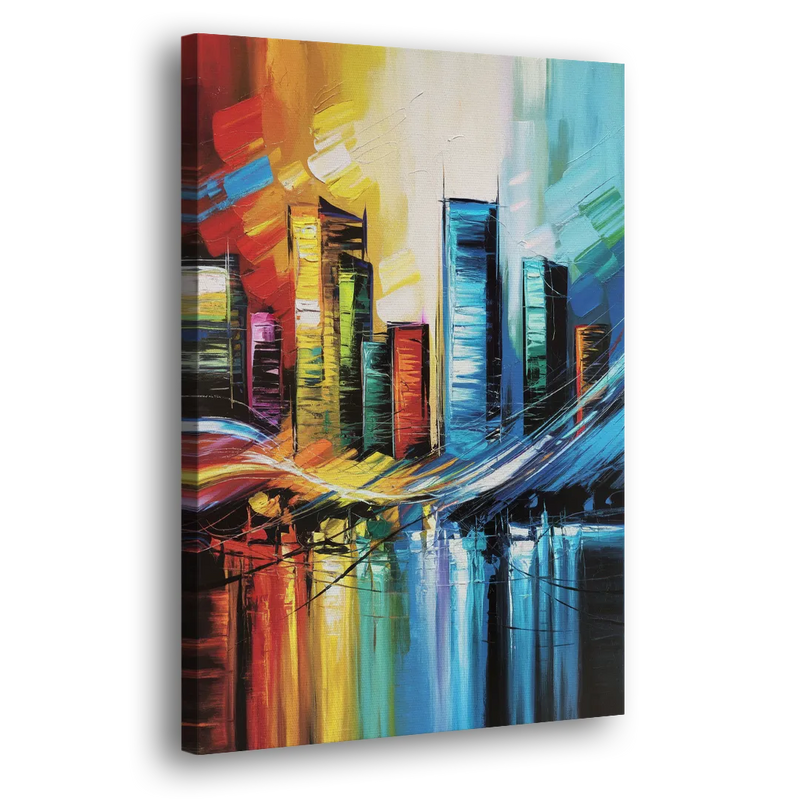 Houston Urban Energy - Canvas Print Art Sides