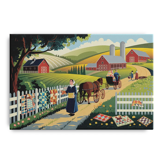 Lancaster Amish Farmlands Experience - Canvas Wall Art