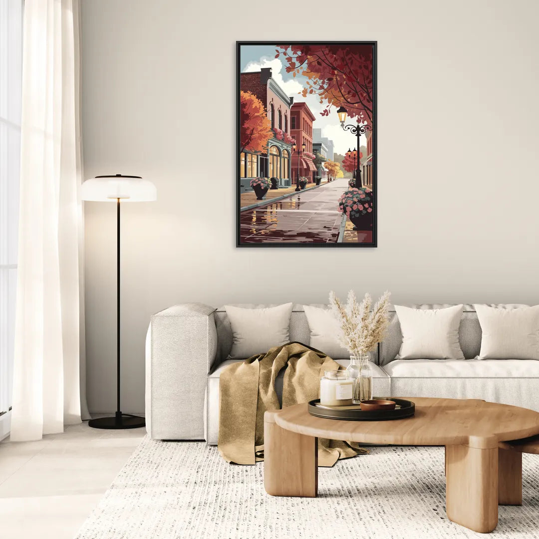 Ashland Historic Downtown - Living Room Black Frame Canvas