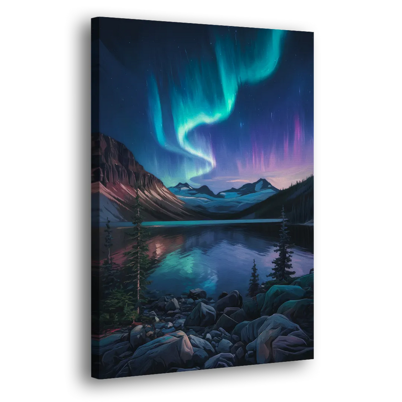 Aurora Northern Lights - Canvas Print Art Sides