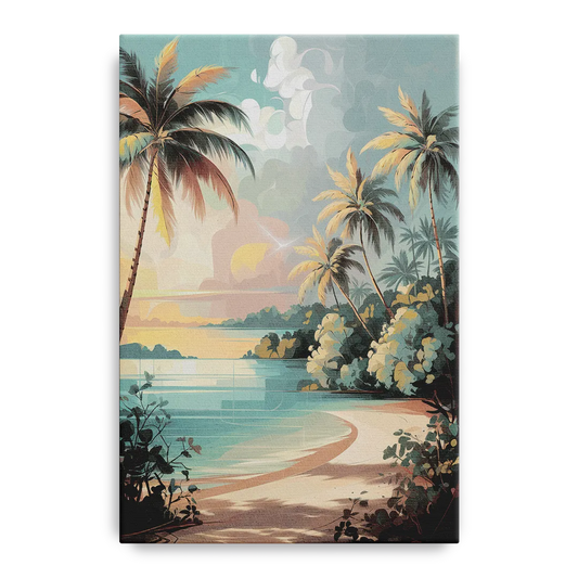 Key West Palm Tree Serenity - Canvas Wall Art