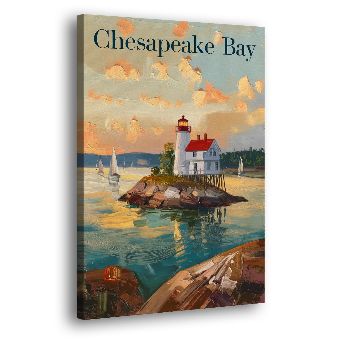 Chesapeake Bay Nautical Charm - Canvas Print Art Sides
