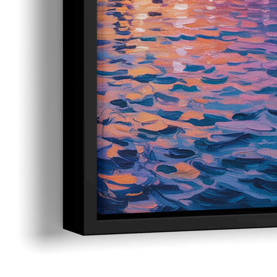 Polson Pier Toronto View - Close-Up Black Frame Canvas