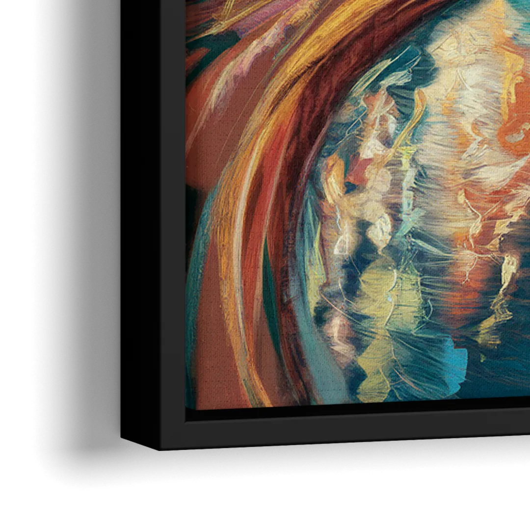 Oklahoma City Bricktown Canal - Close-Up Black Frame Canvas