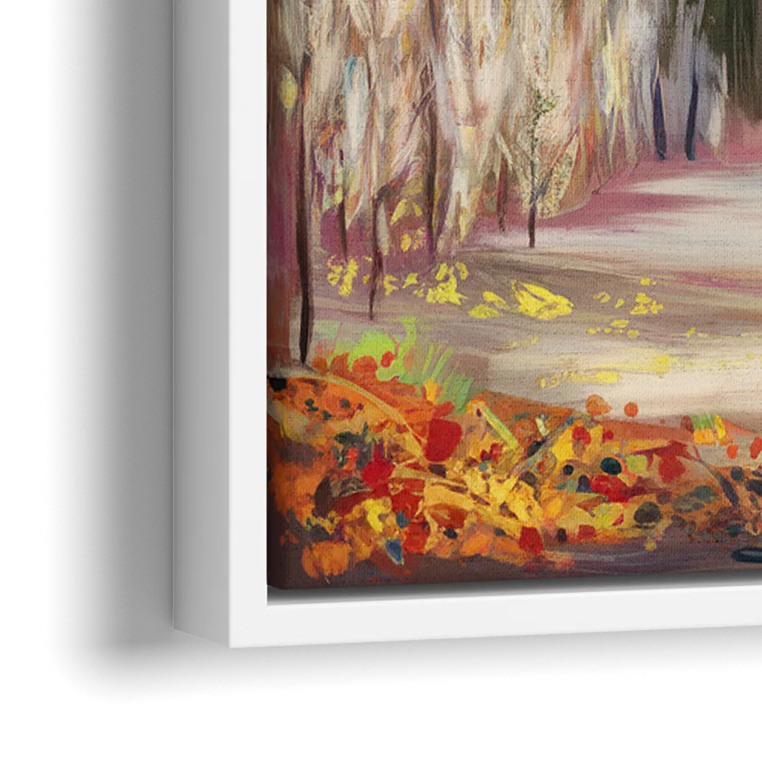 Buffalo All Seasons Beauty - Close-Up White Frame Canvas