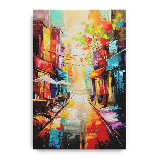 Glendale Vibrant Streetscape - Canvas Wall Art