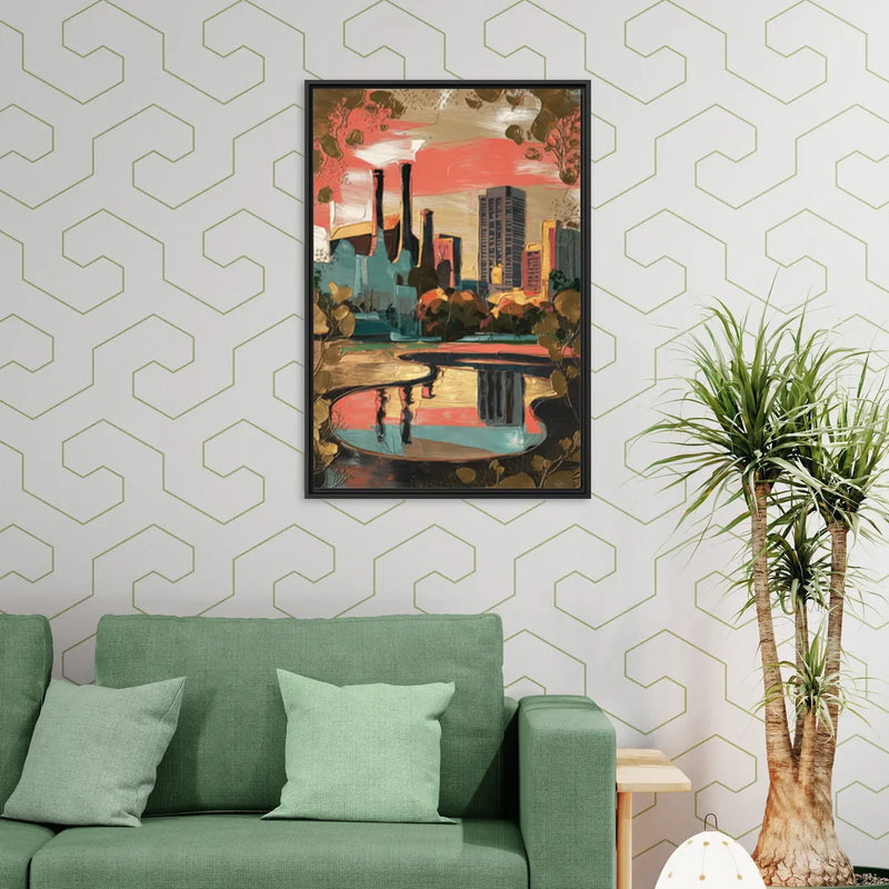 Birmingham Historic Landmarks - Living Room Black Frame Canvas