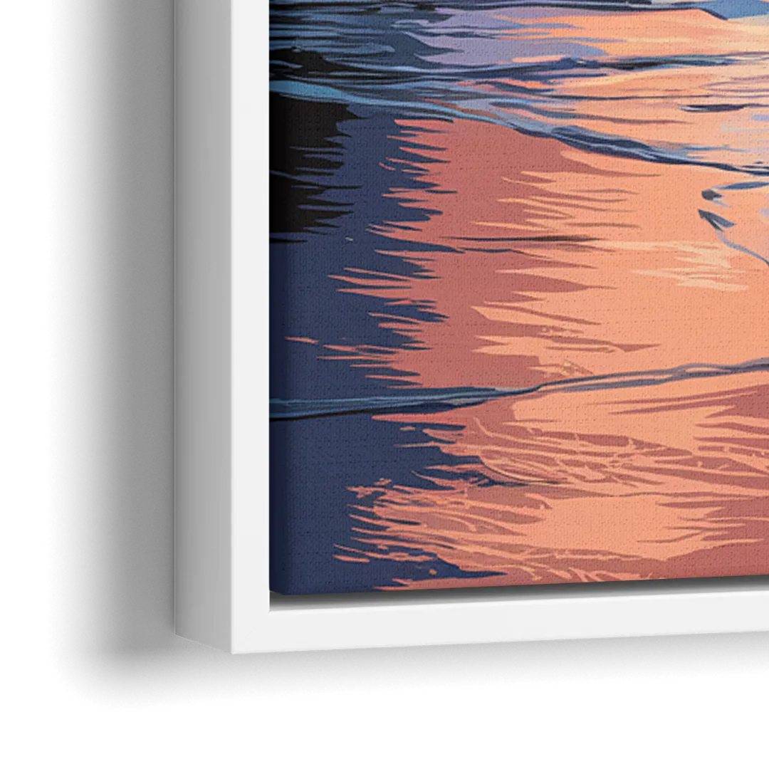 Los Angeles Santa Monica Pier - Close-Up White Frame Canvas