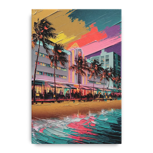 Miami South Beach Charm - Canvas Wall Art