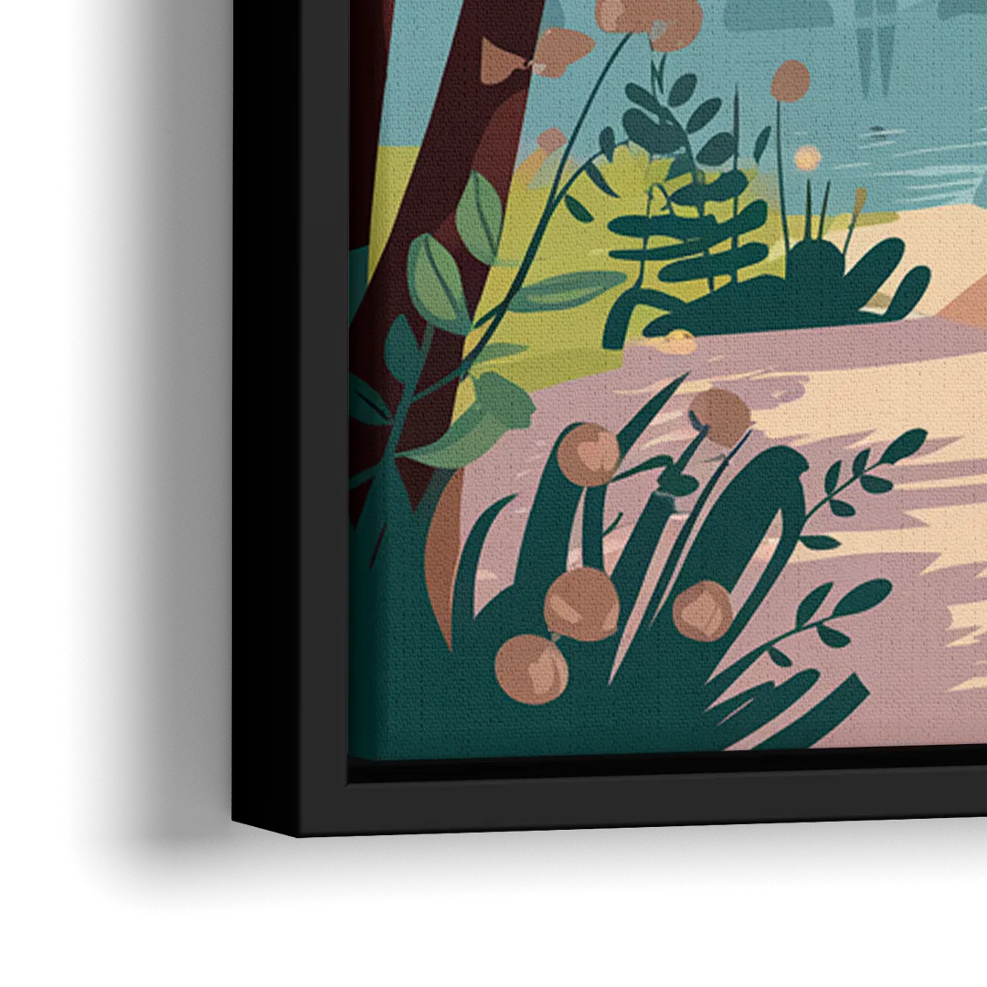 Springfield Parks And Trails - Close-Up Black Frame Canvas