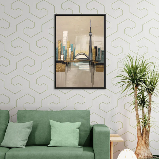 Ontario Urban Charm - Living Room Black Frame Canvas