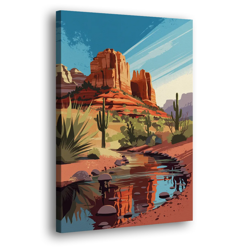Sedona Cathedral Rock Views - Canvas Print Art Sides