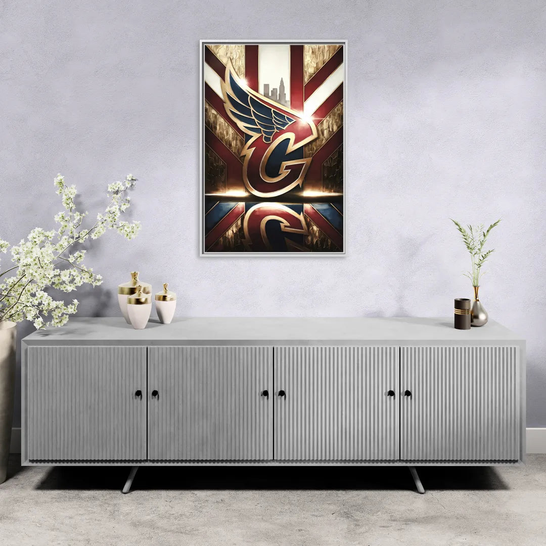 Cleveland Guardians Tribute - Living Room White Frame Canvas