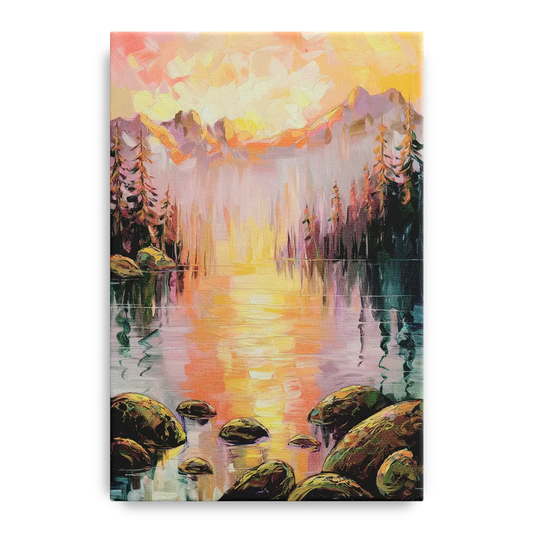 Lake Tahoe Alpine Sunrise - Canvas Wall Art