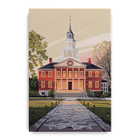 Philadelphia Independence Hall - Canvas Wall Art