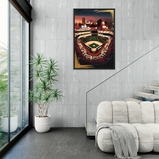 El Paso Chihuahuas Baseball - Living Room Black Frame Canvas