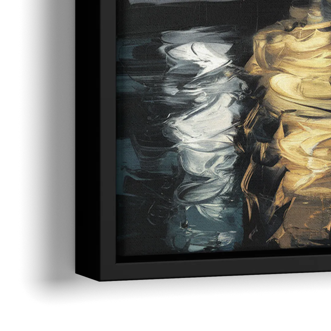 New Orleans Crescent City Nights - Close-Up Black Frame Canvas