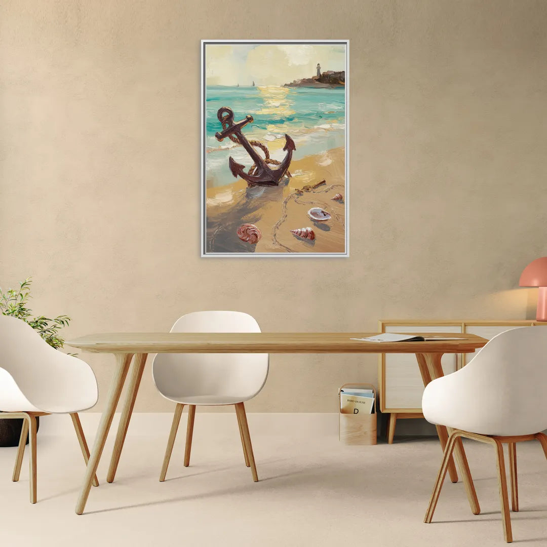 Norfolk Nautical Charm - Living Room White Frame Canvas