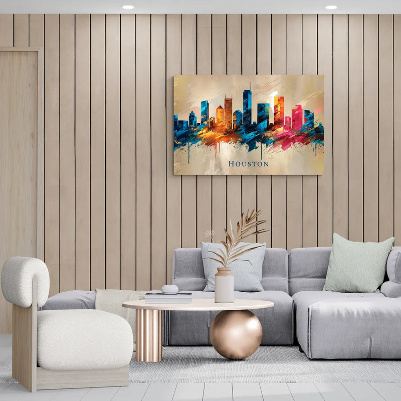 Houston Artistic Flair - Canvas Wall Art Living Room