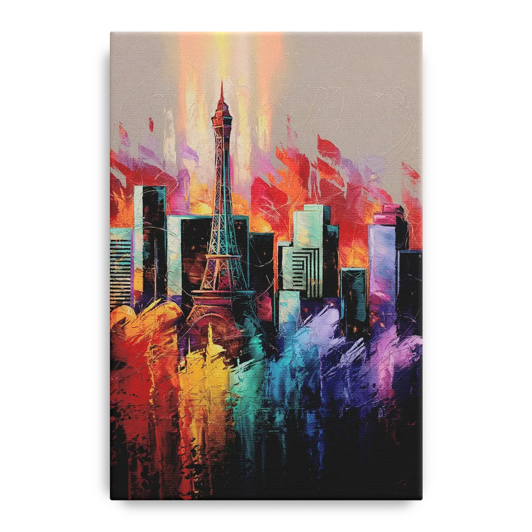 Las Vegas City Skyline - Canvas Wall Art