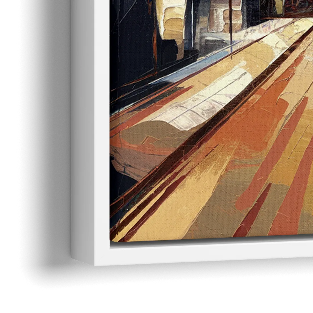 Philadelphia Market Street - Close-Up White Frame Canvas