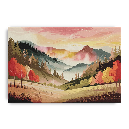 Asheville Smoky Mountain Sunrise - Canvas Wall Art