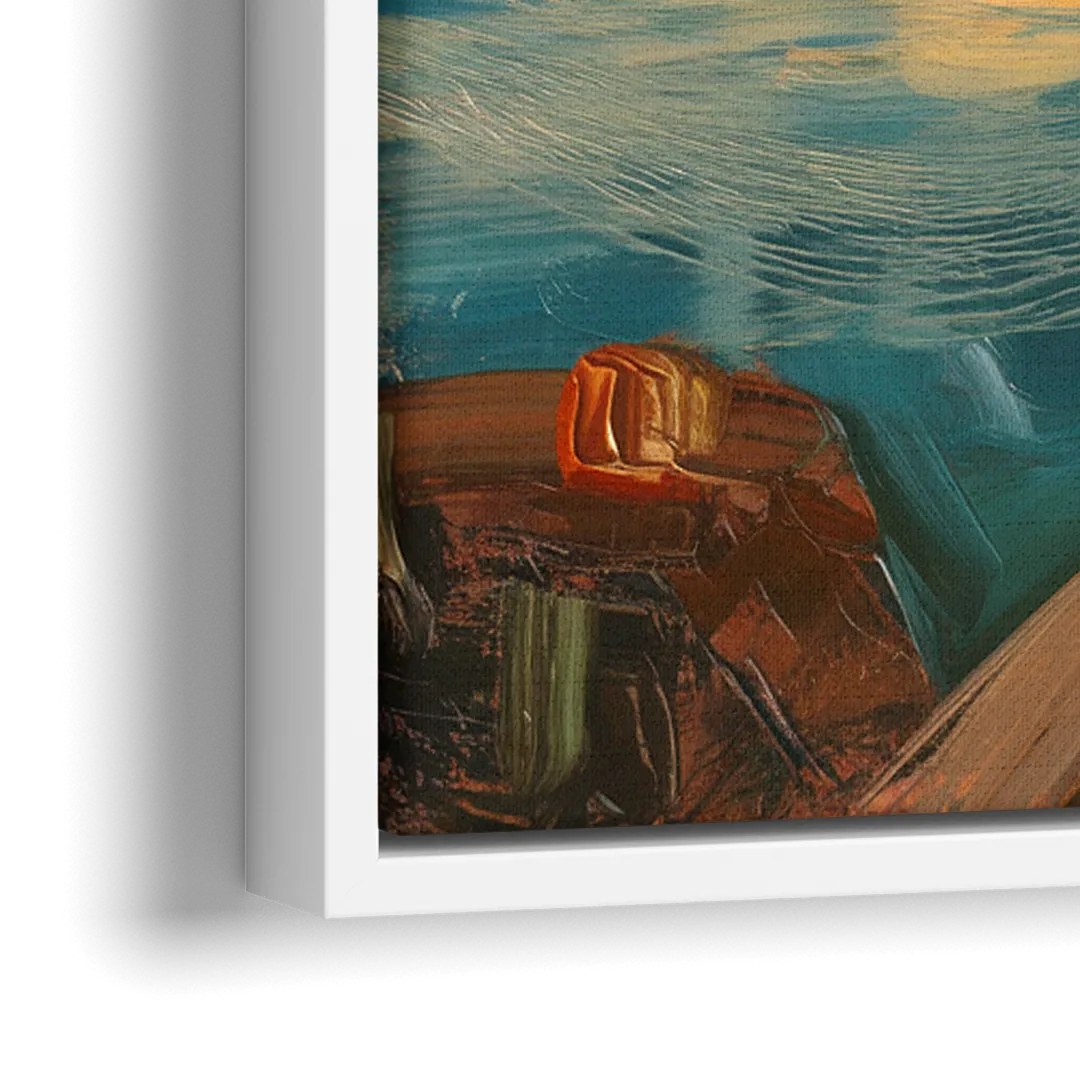 Chesapeake Bay Nautical Charm - Close-Up White Frame Canvas