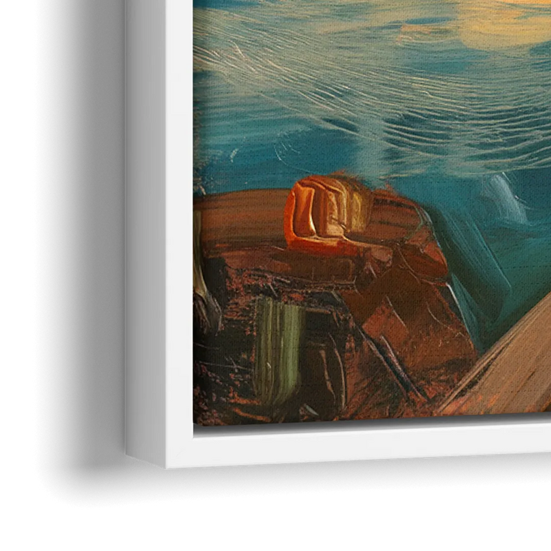 Chesapeake Bay Nautical Charm - Close-Up White Frame Canvas