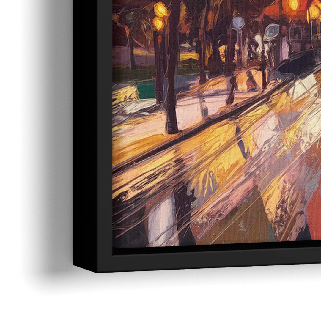 Los Angeles Golden Hour - Close-Up Black Frame Canvas