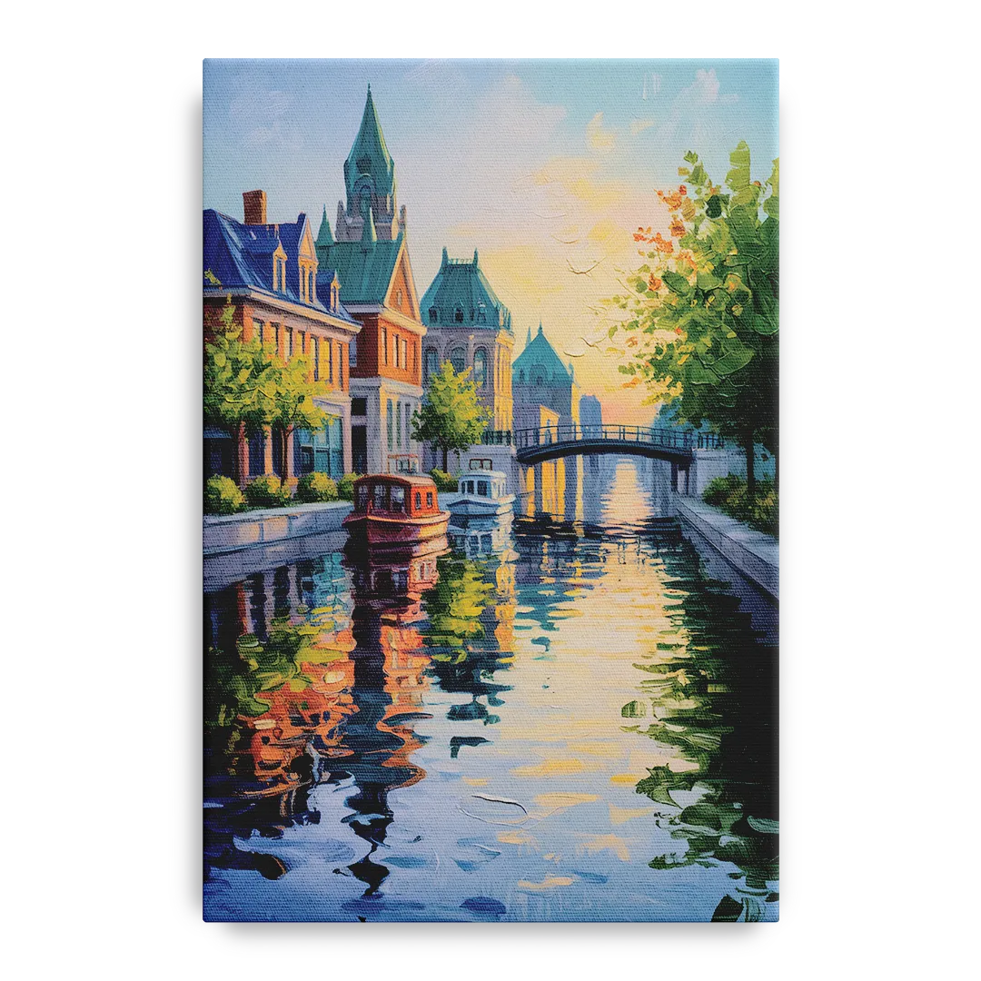 Rideau Canal Reflections - Canvas Wall Art