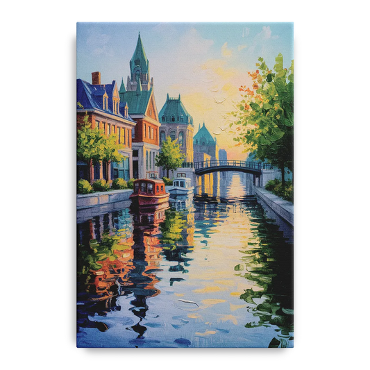 Rideau Canal Reflections - Canvas Wall Art