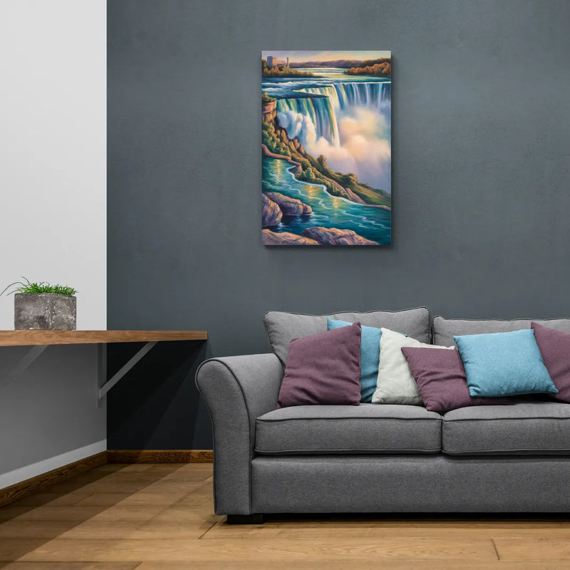 Niagara Falls Water Mist - Canvas Wall Art Living Room