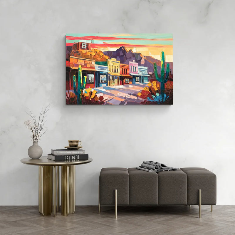 Bisbee Arizona Charm - Canvas Wall Art Living Room